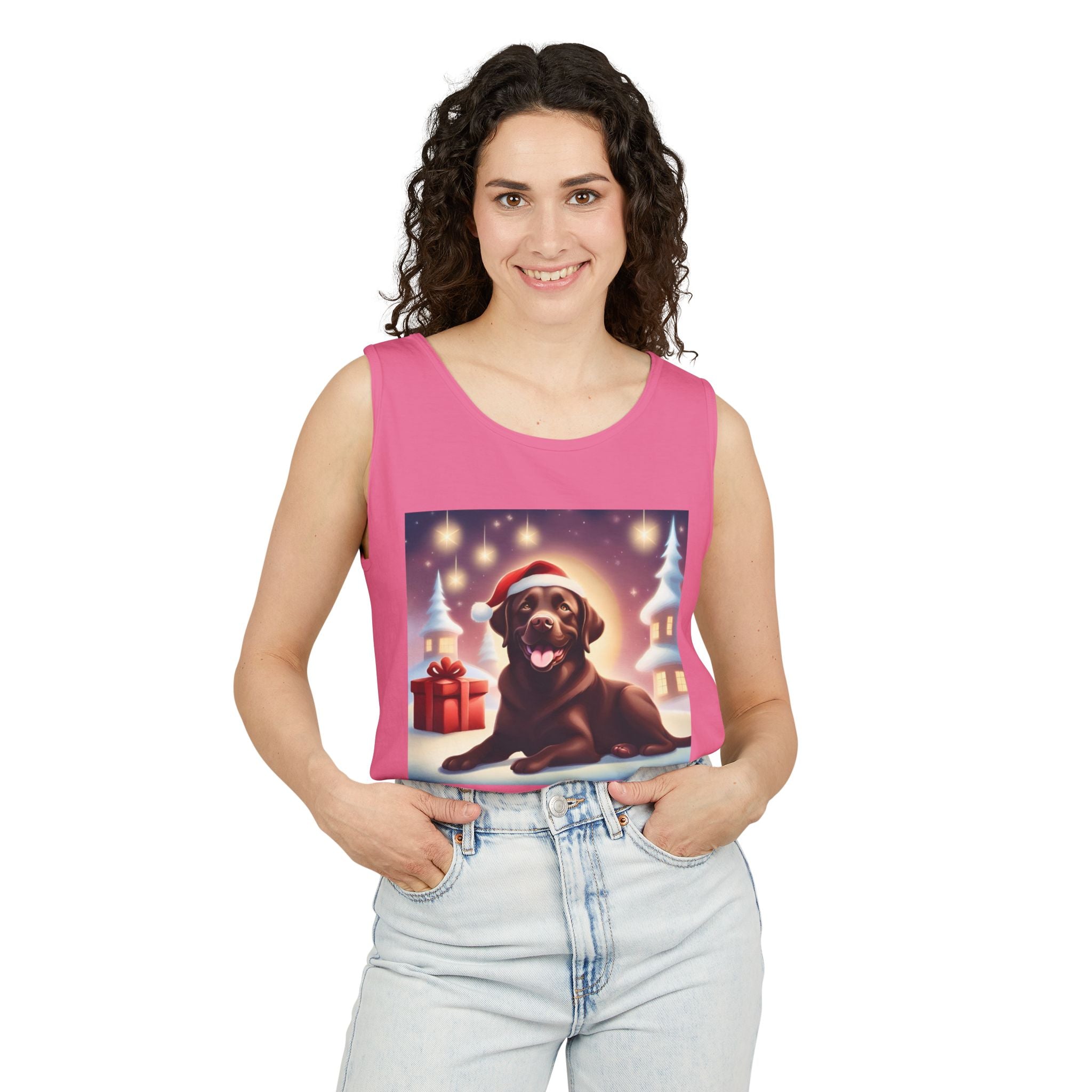 Chocolate Lab Holiday Unisex Tank Top