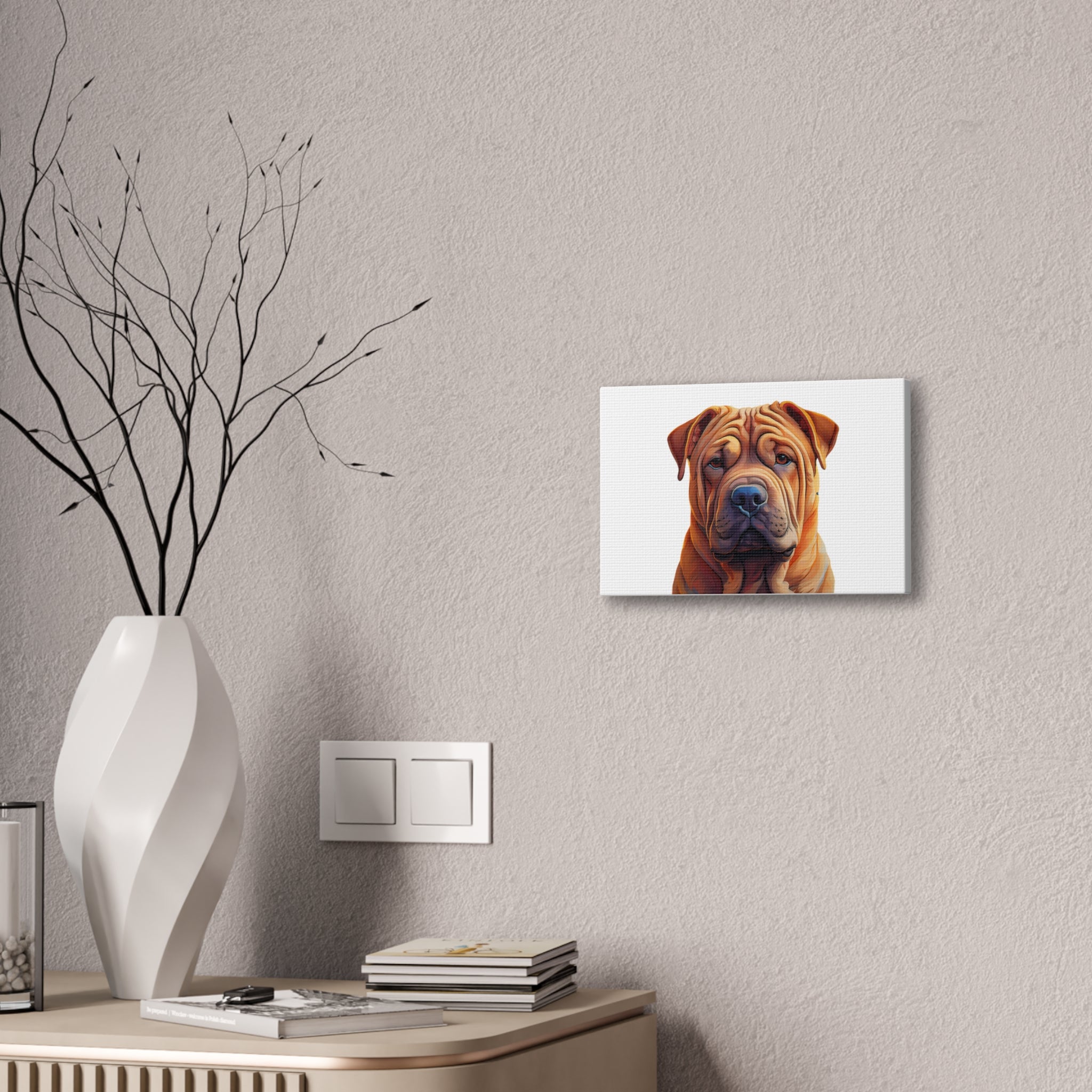 Shar Pei Stretched, 0.75"