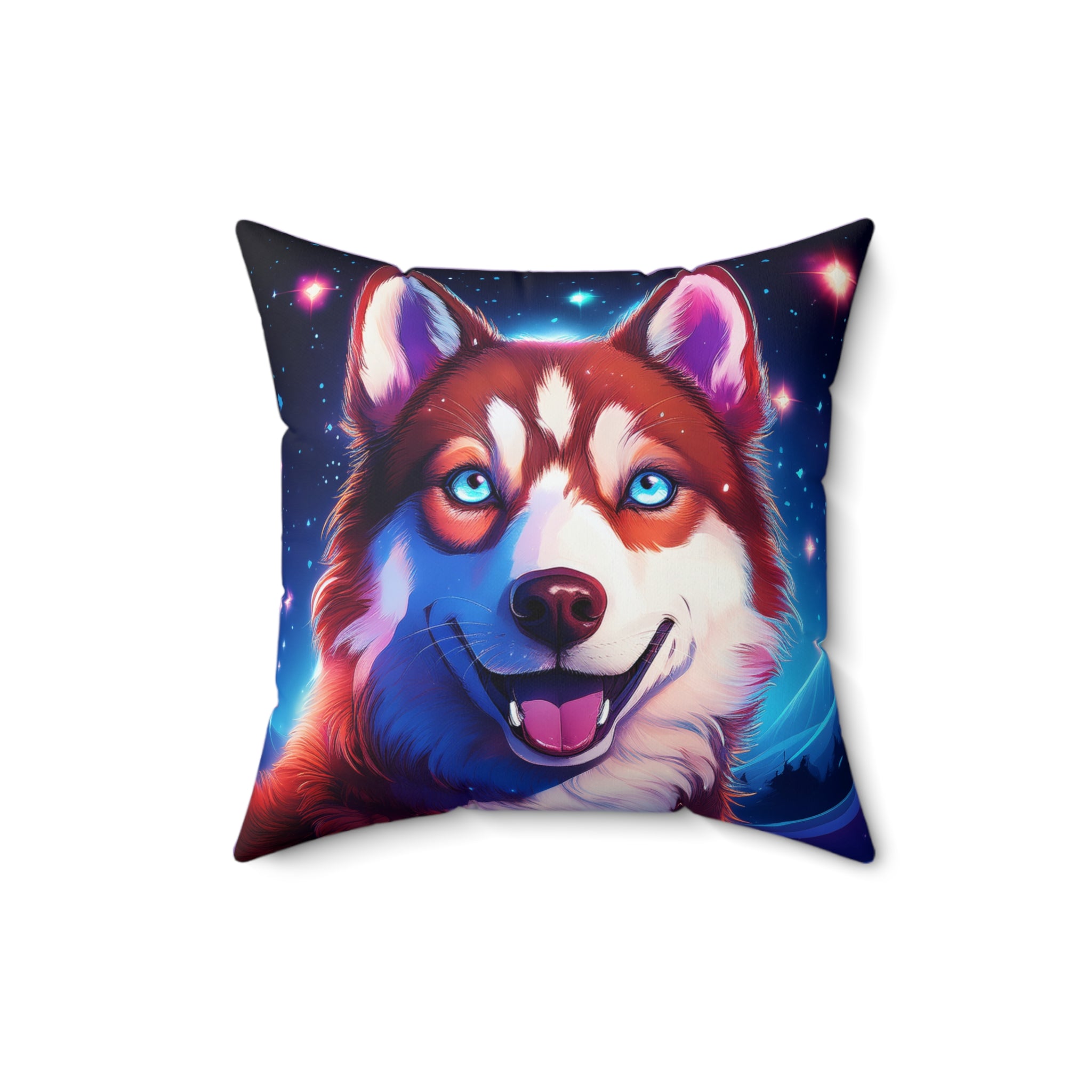 Eskimo Husky Polyester Square Pillow