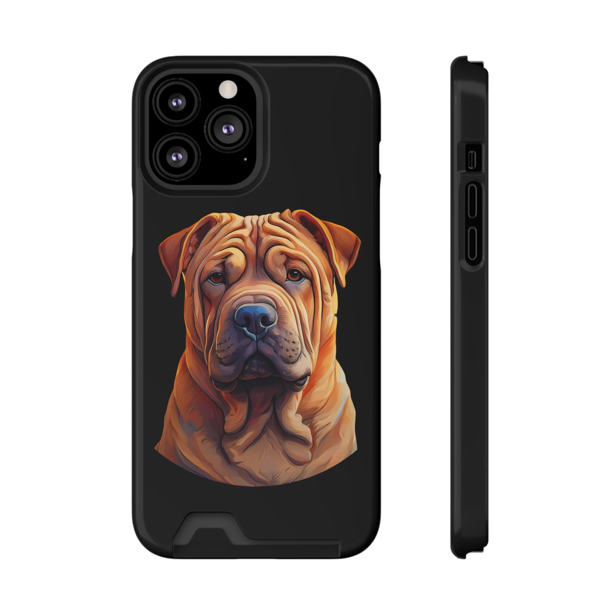 Shar Pei Phone Case with Card Holder