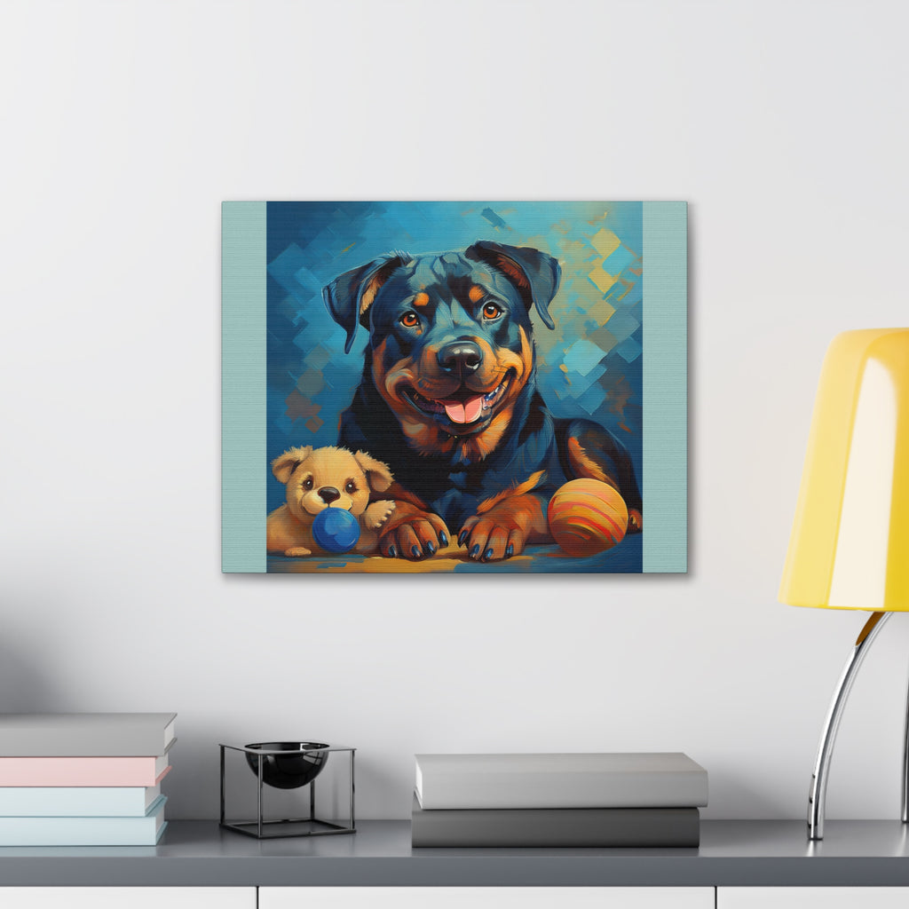 Rottweiler Canvas Painting