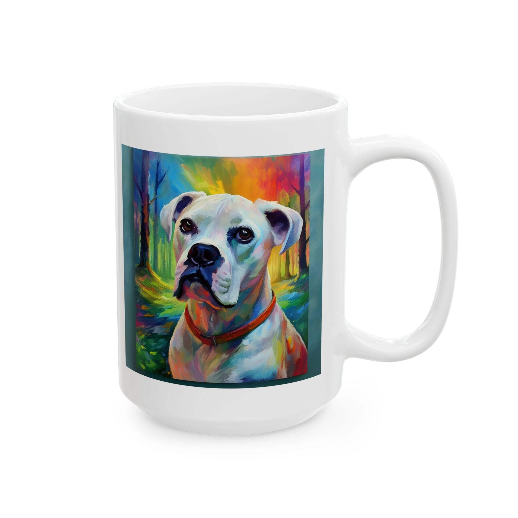 Boxer Rainbow Sky Ceramic Mug, (11oz, 15oz)