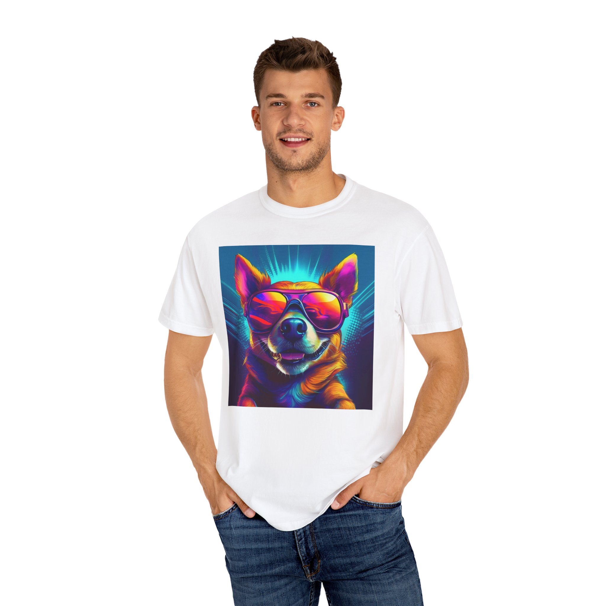 Chihuahua Cool Sunglasses Unisex Garment-Dyed T-shirt