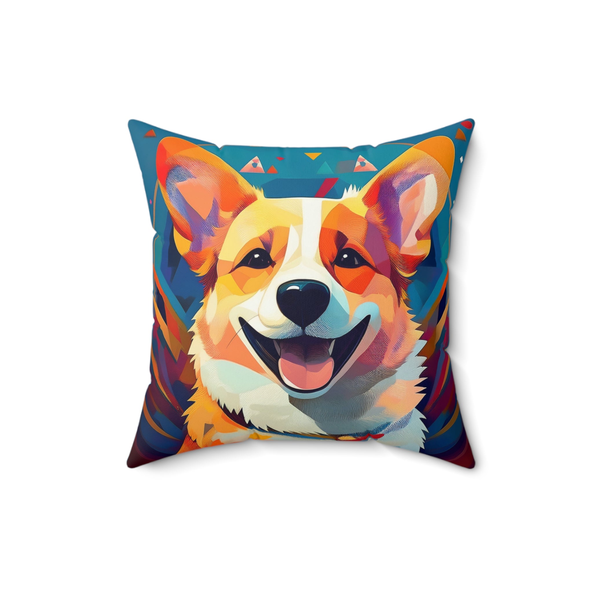 Corgi Polyester Square Pillow