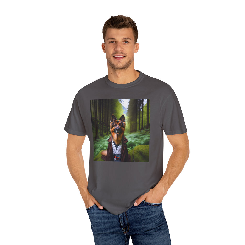 German Shepherd Forest Knight Unisex Garment-Dyed T-shirt