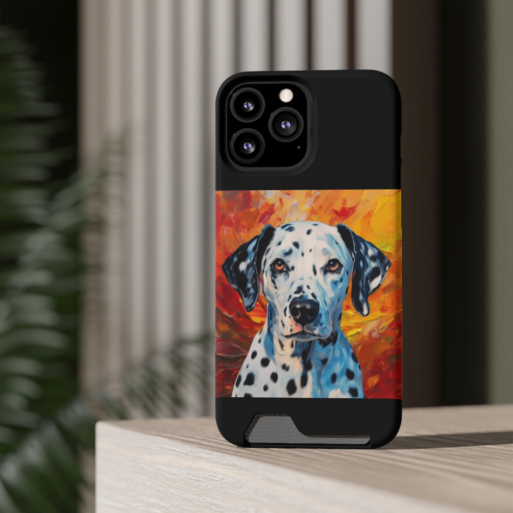 Dalmation Phone Case with Card Holder
