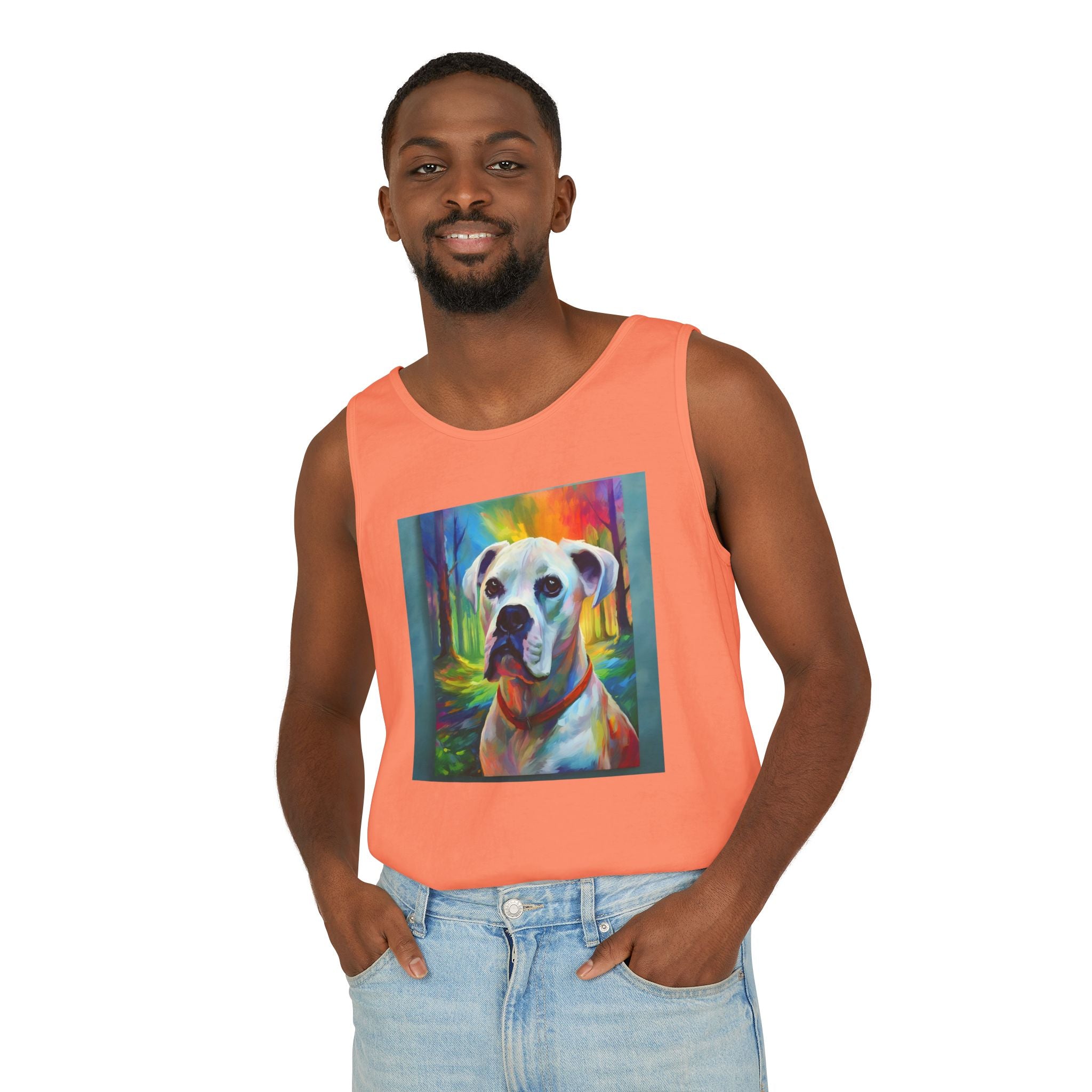 Boxer Rainbow Sky Unisex Tank Top