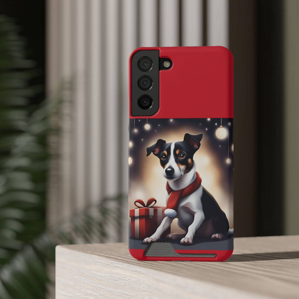 Jack Russel Holiday Phone Case with Card Holder