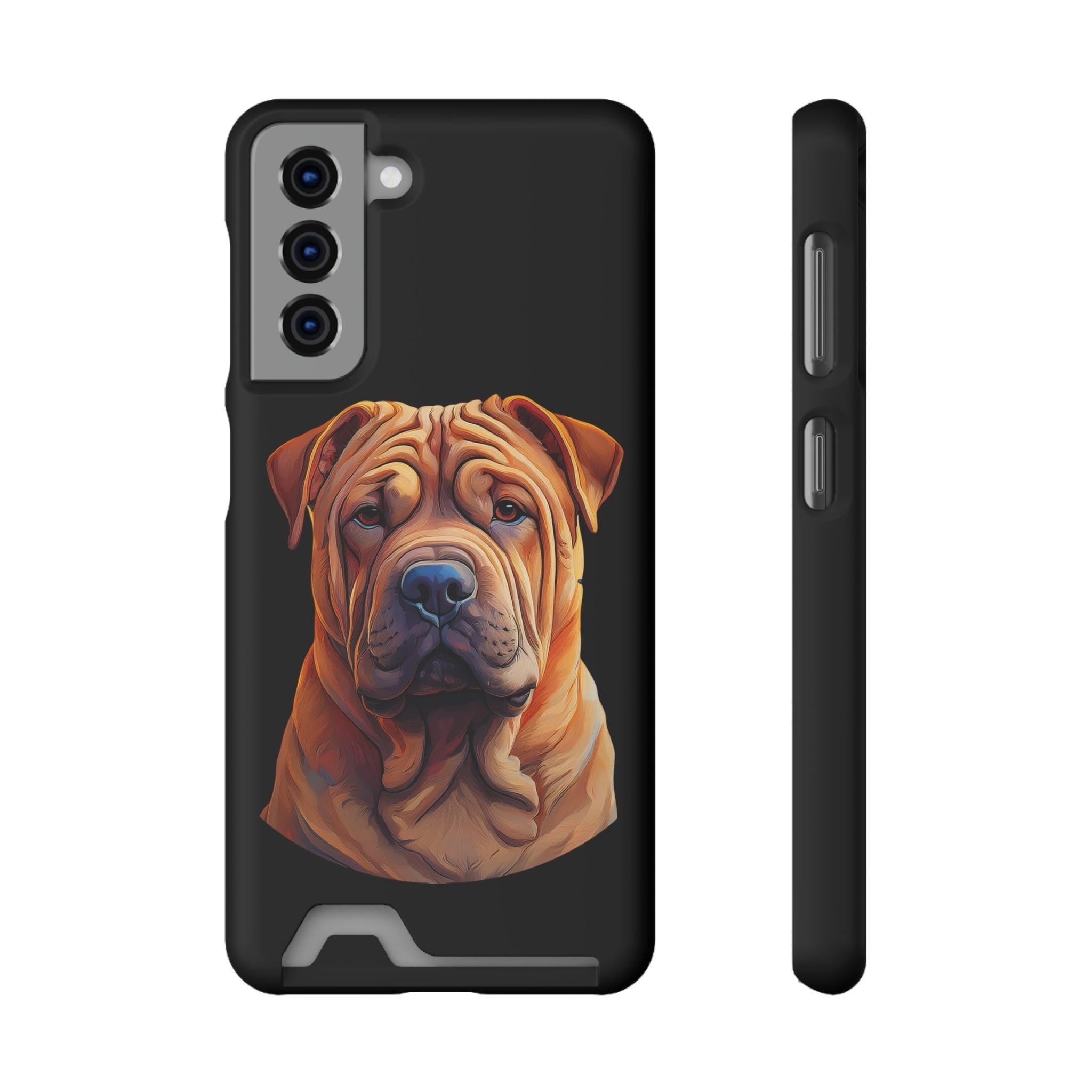 Shar Pei Phone Case with Card Holder