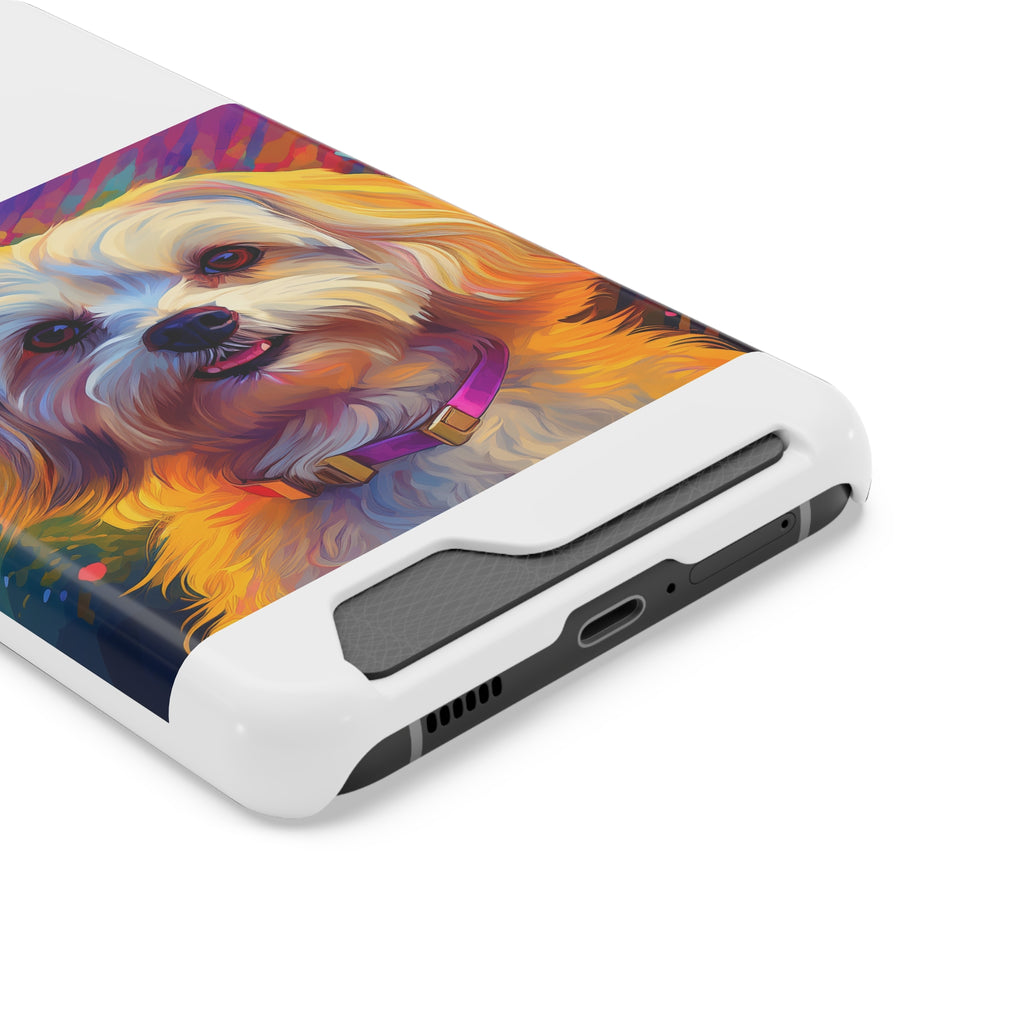 Havanese Phone Case with Card Holder
