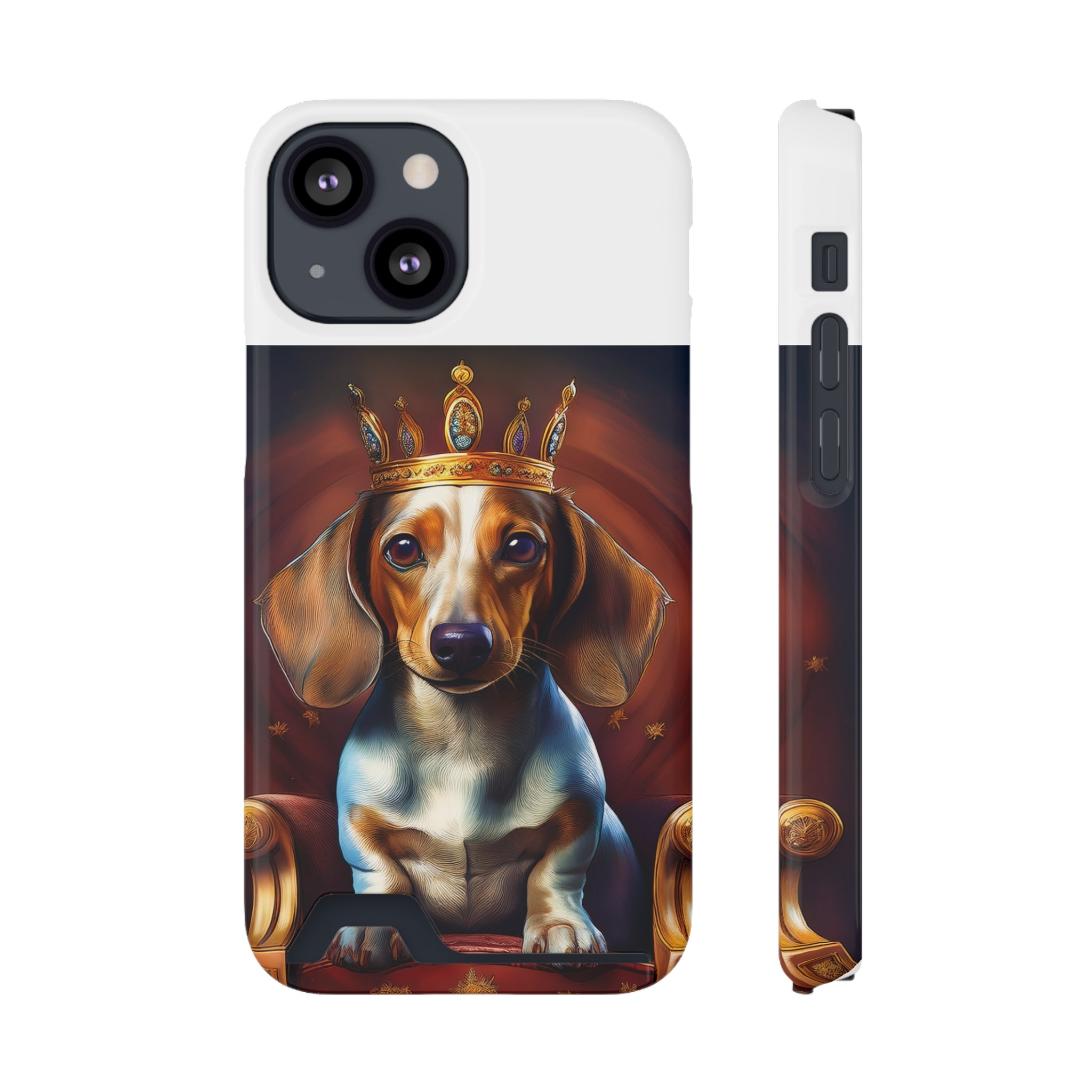 Dachshund Royal Phone Case with Card Holder