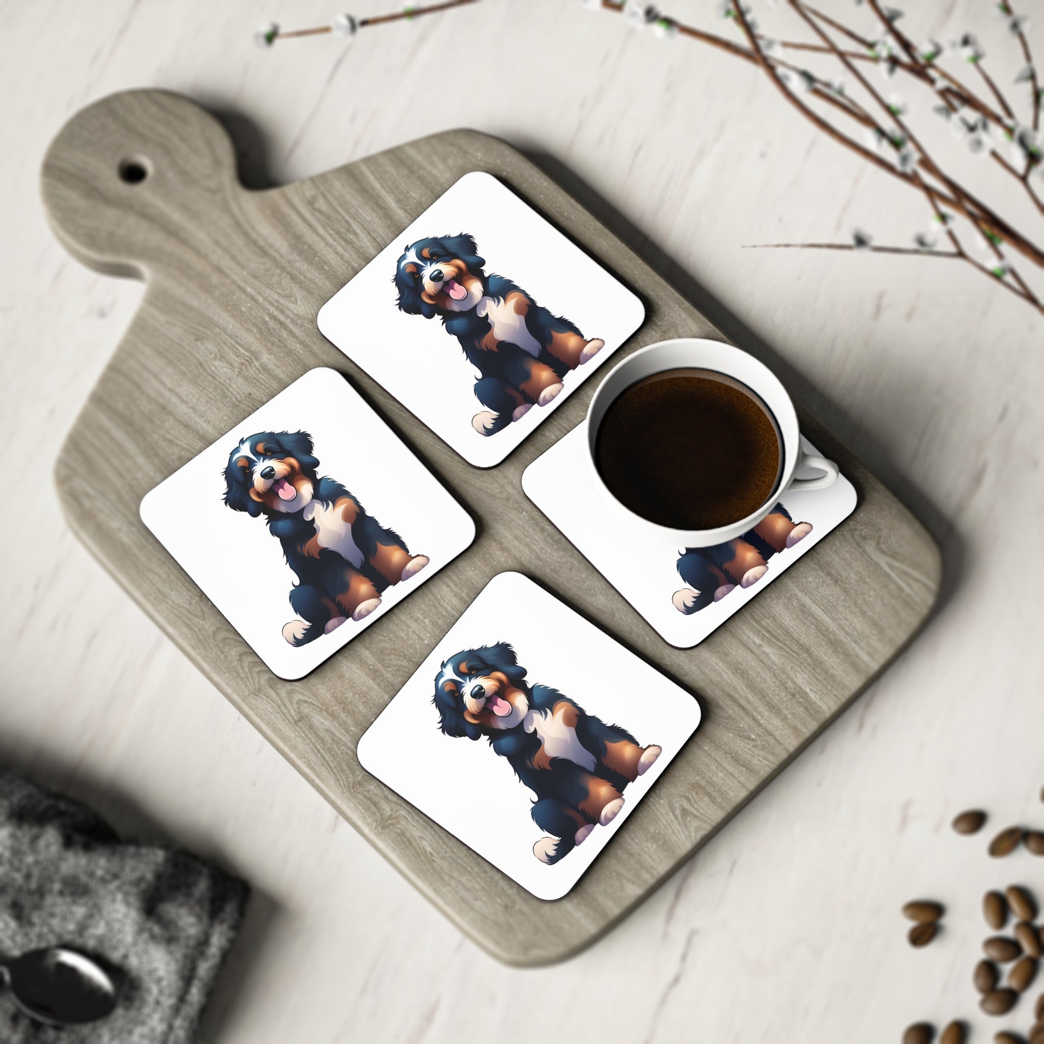 Bernedoodle Coasters
