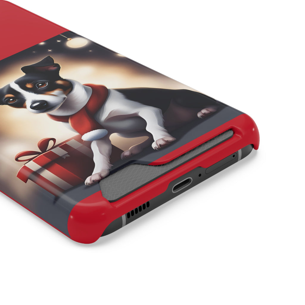 Jack Russel Holiday Phone Case with Card Holder