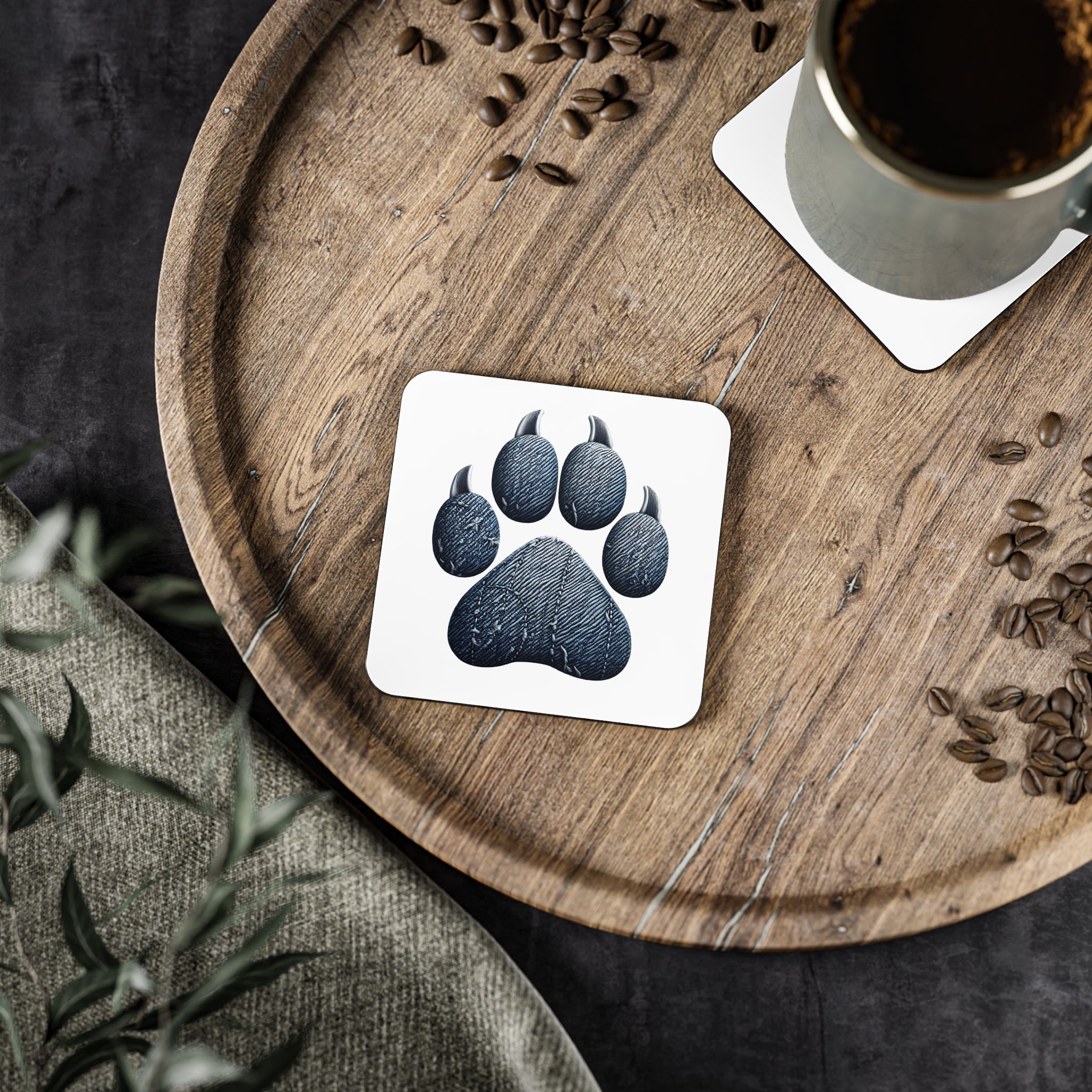 Denim Paw Coasters