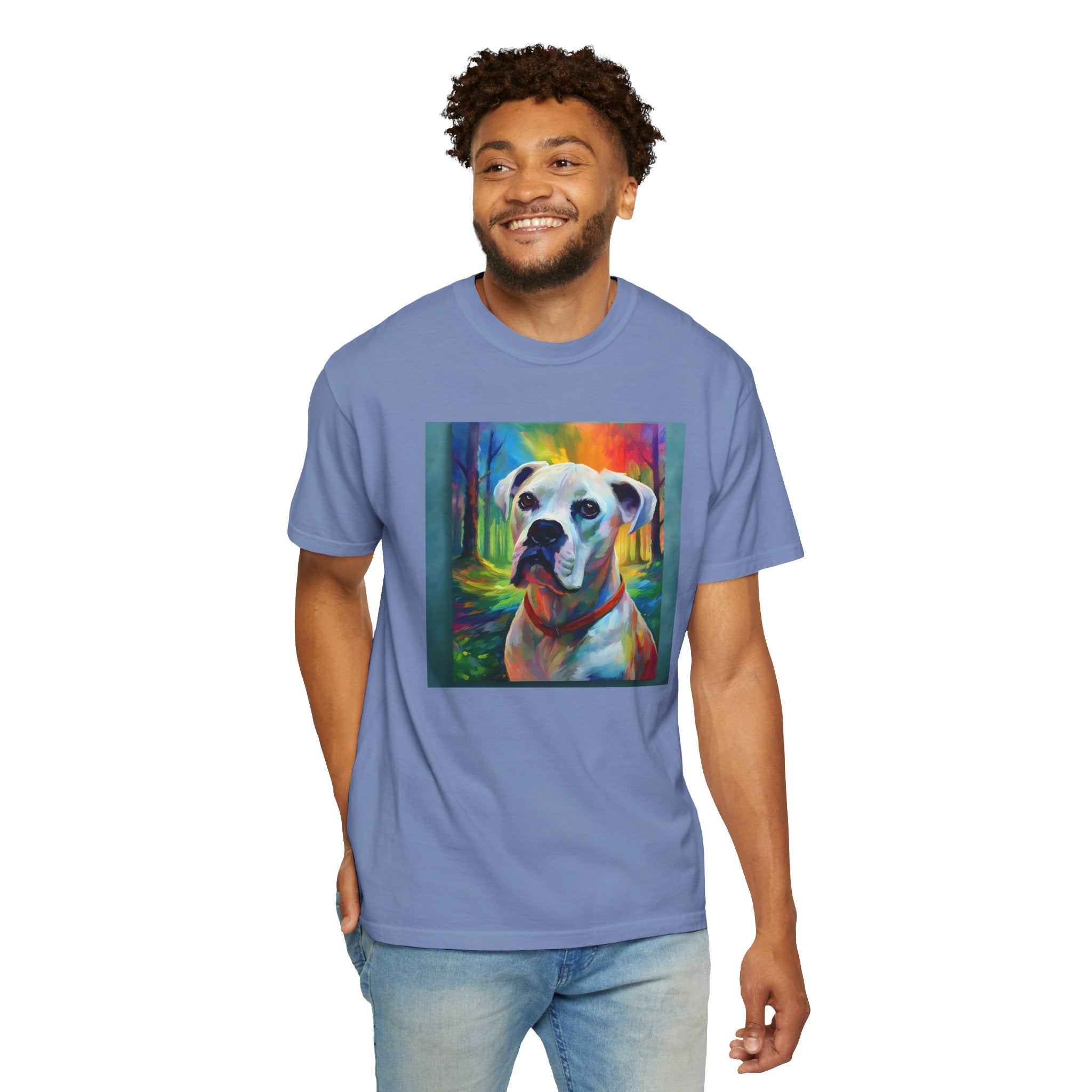 Boxer Rainbow Sky Unisex Garment-Dyed T-shirt