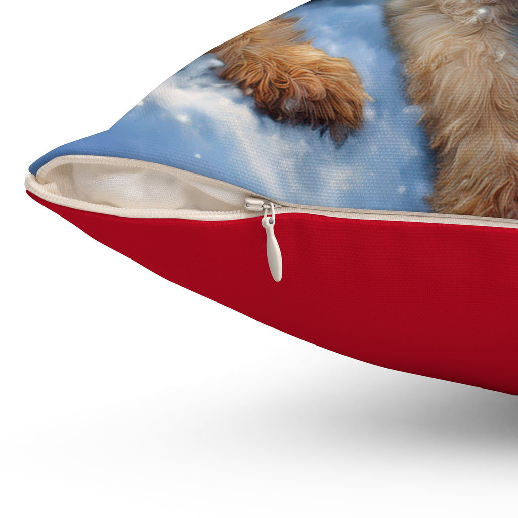 Doodle Holiday Polyester Square Pillow