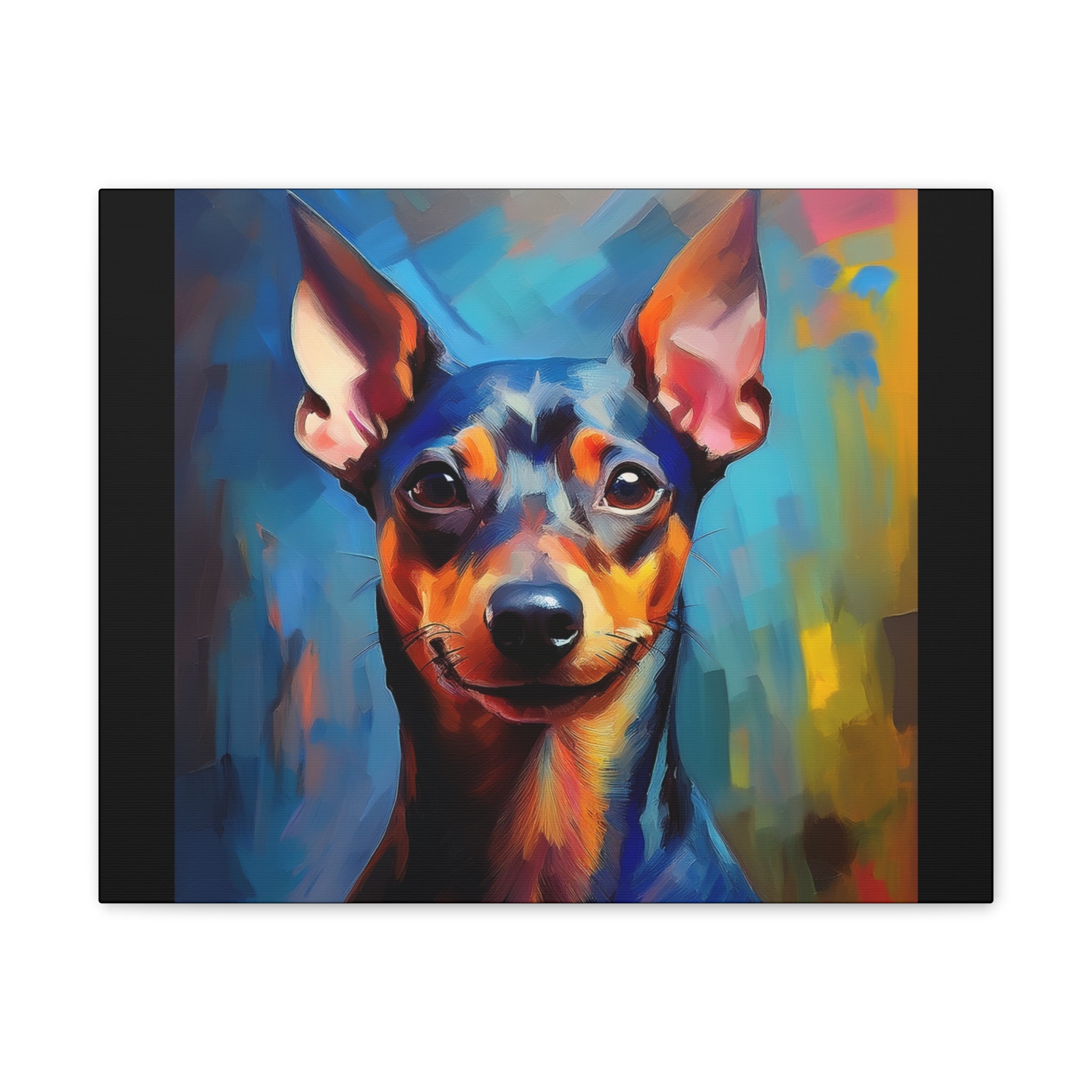 Miniature Pinscher Canvas Stretched, 0.75"