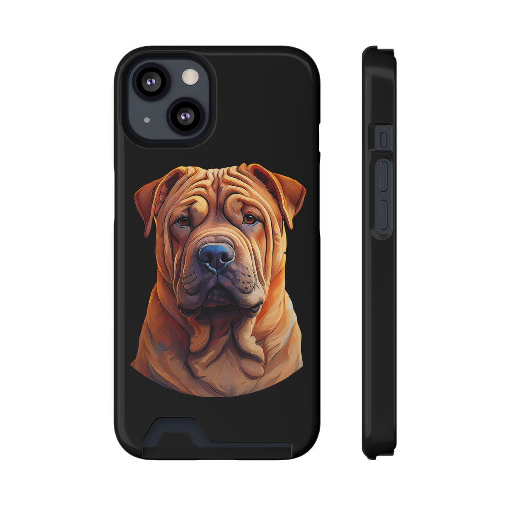 Shar Pei Phone Case with Card Holder