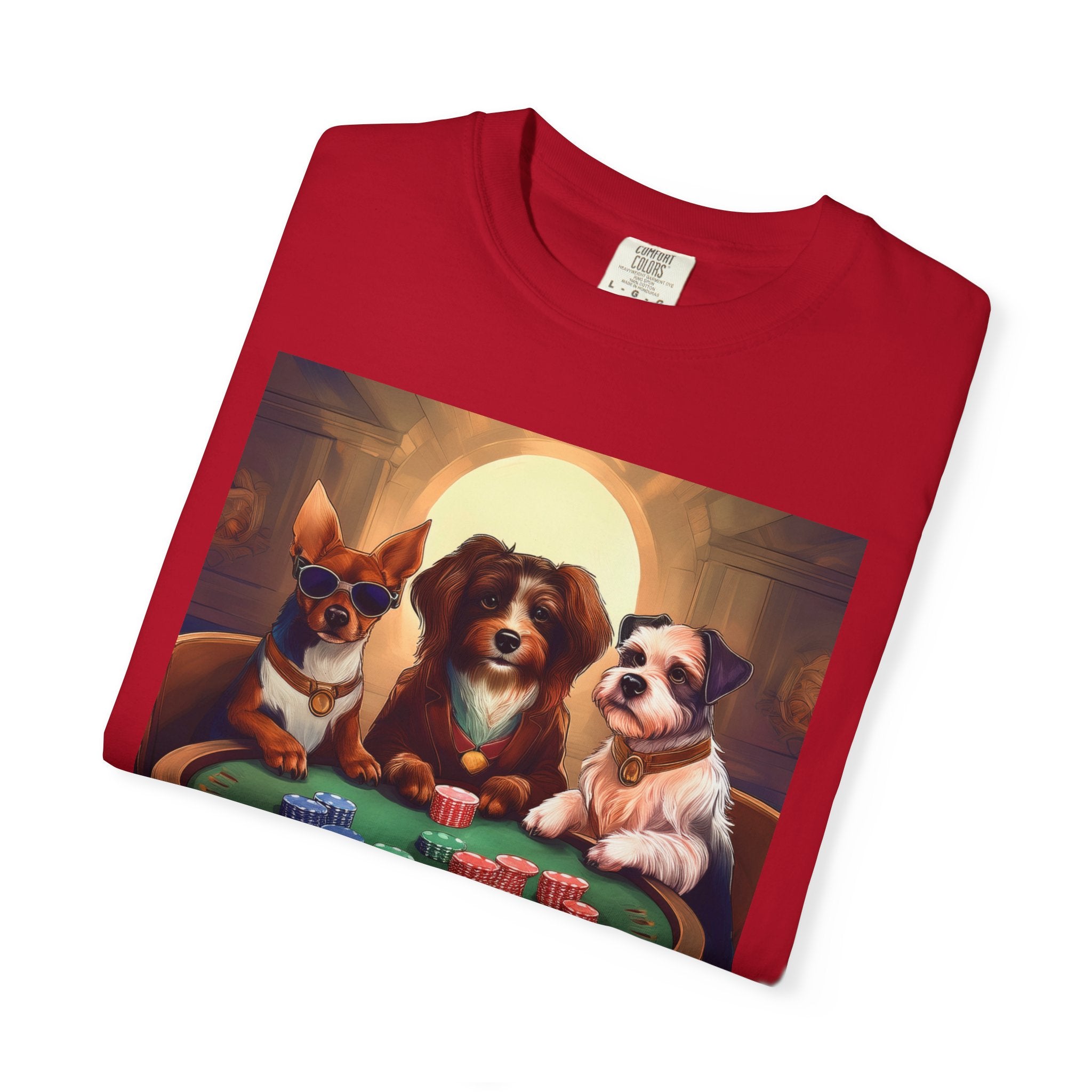 Puppy Poker Unisex Garment-Dyed T-shirt
