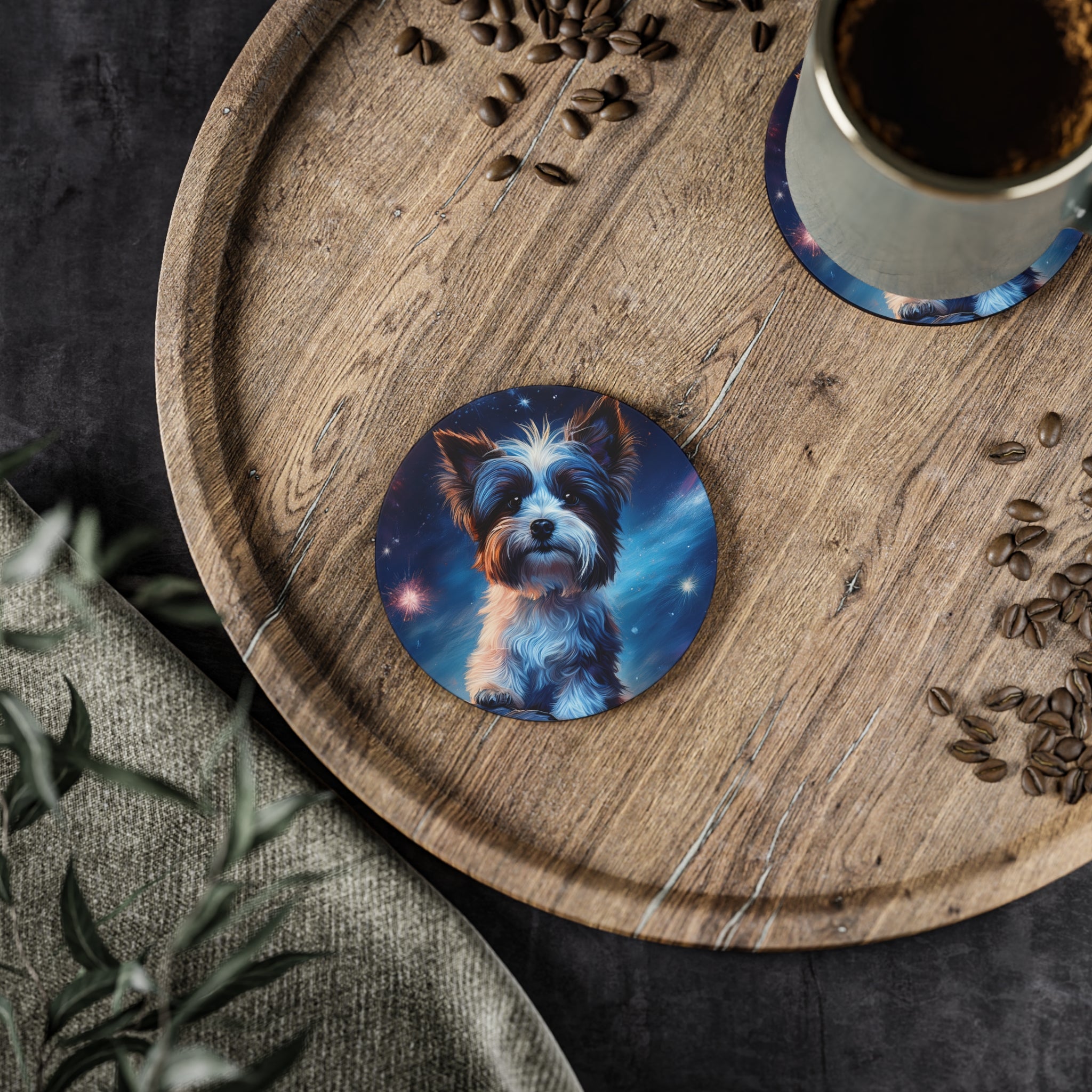 Biewer Terrier Stary Night Coasters