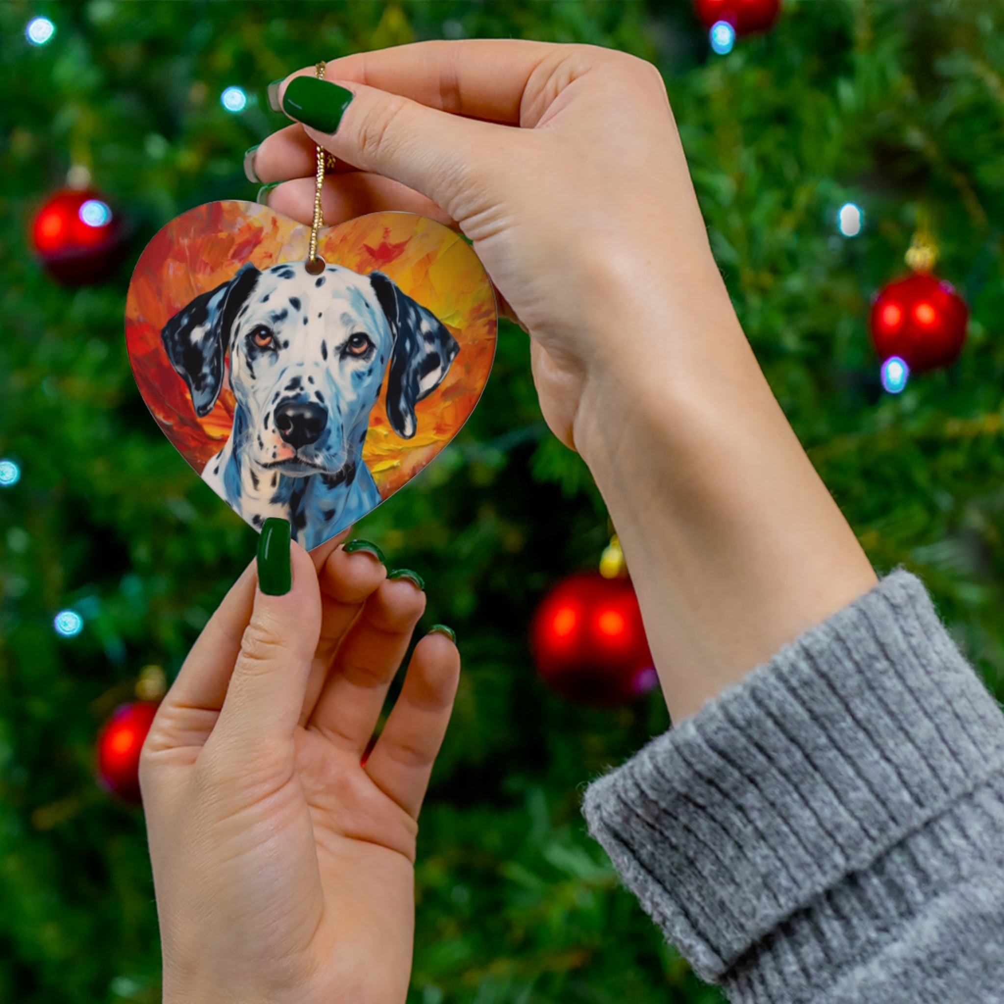 Dalmation Ceramic Ornament