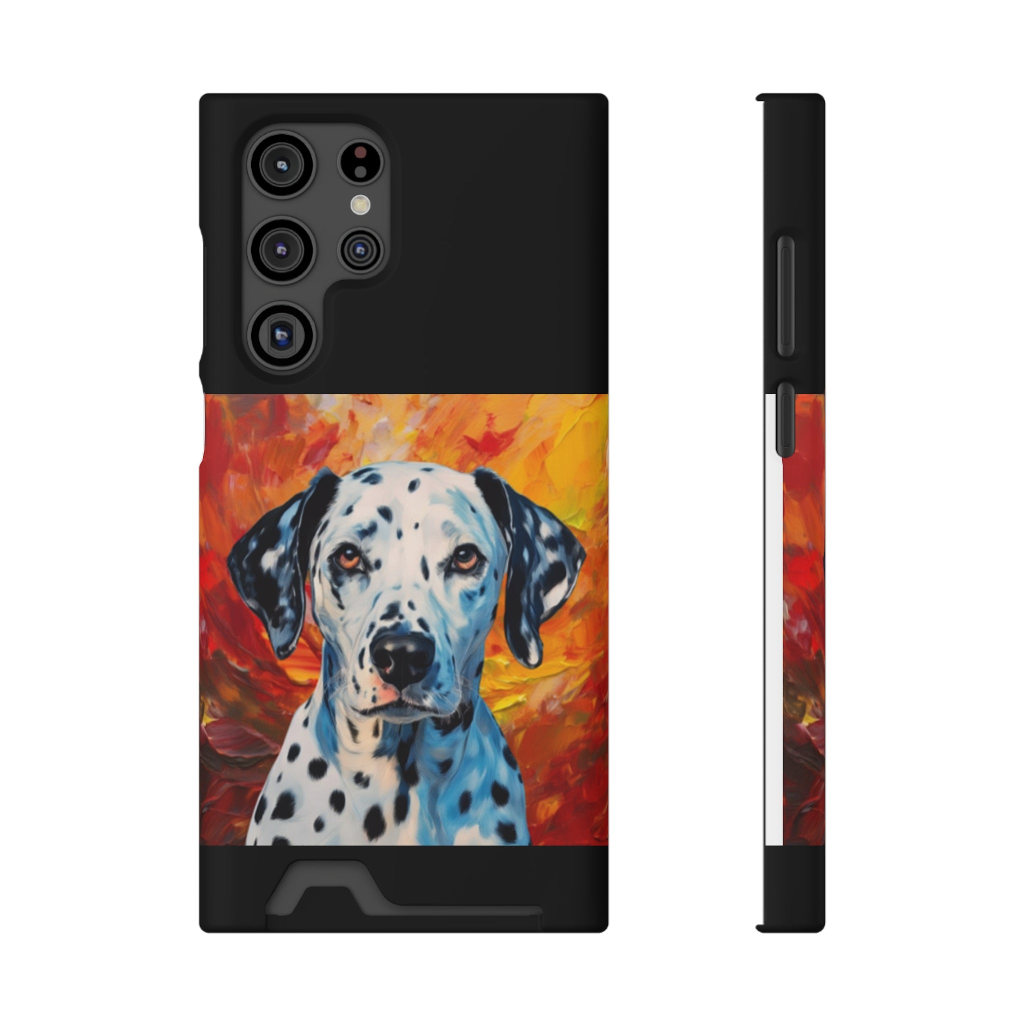 Dalmation Phone Case with Card Holder