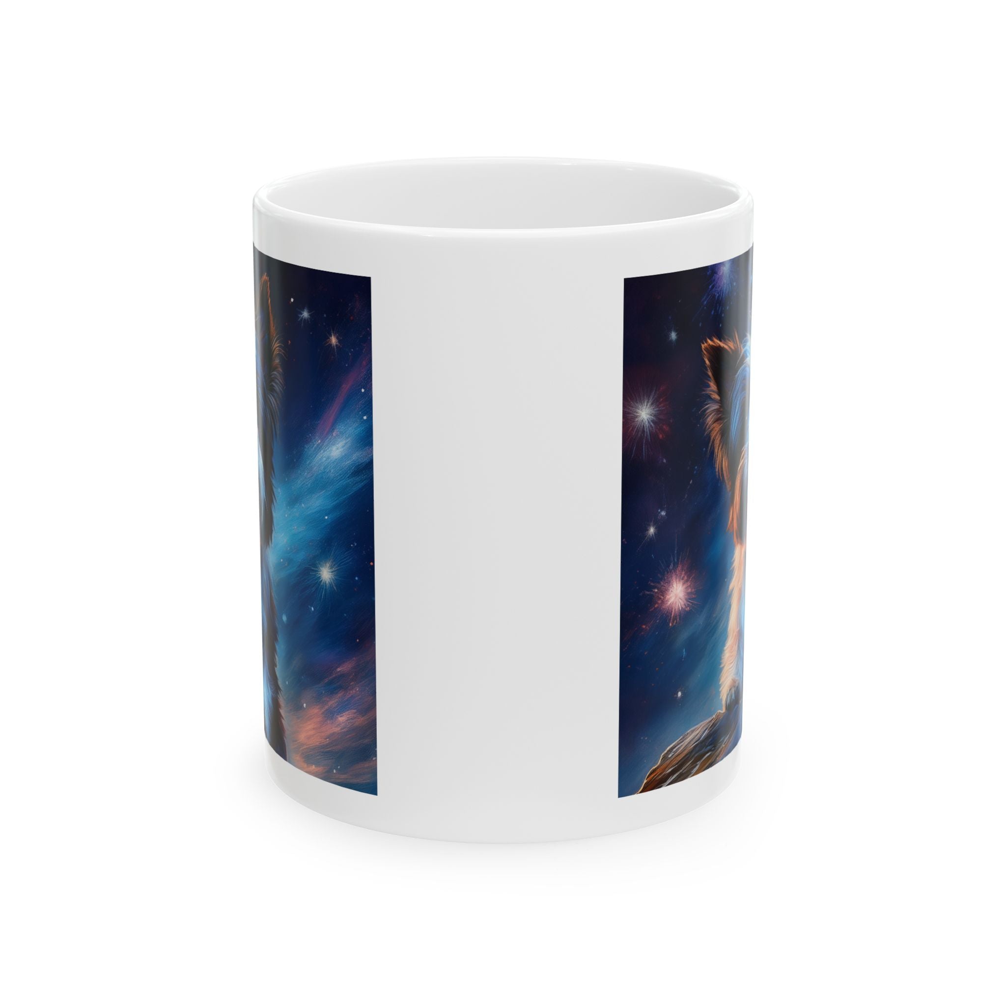Biewer Terrier Stary Night Ceramic Mug, (11oz, 15oz)