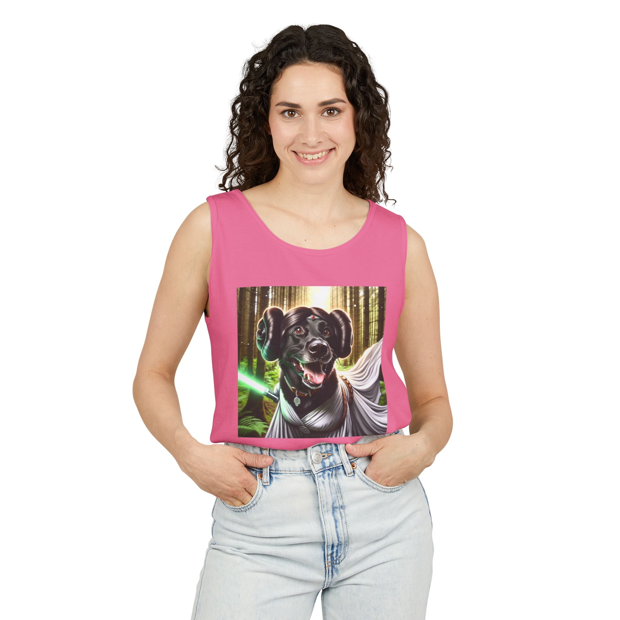 Black Lab Galaxy Princess Unisex Tank Top