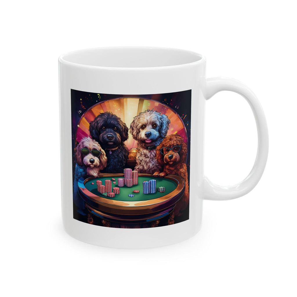 Doodle Poker Game Ceramic Mug, (11oz, 15oz)