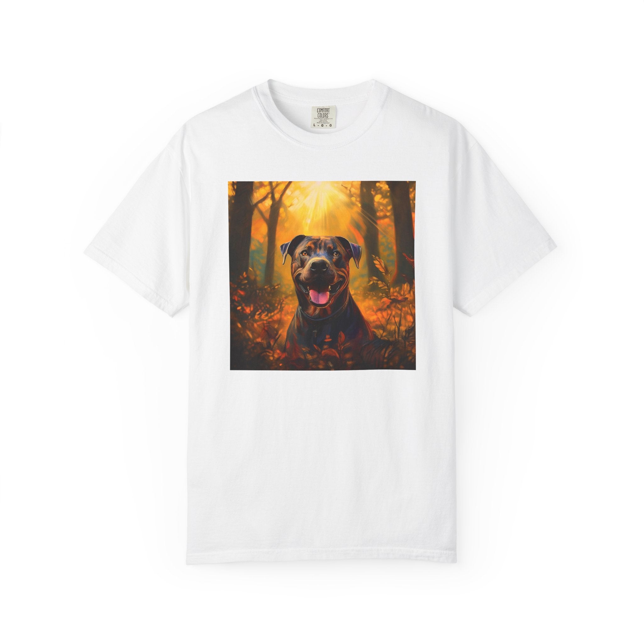 Pit Bull Brindle Autumn Unisex Garment-Dyed T-shirt