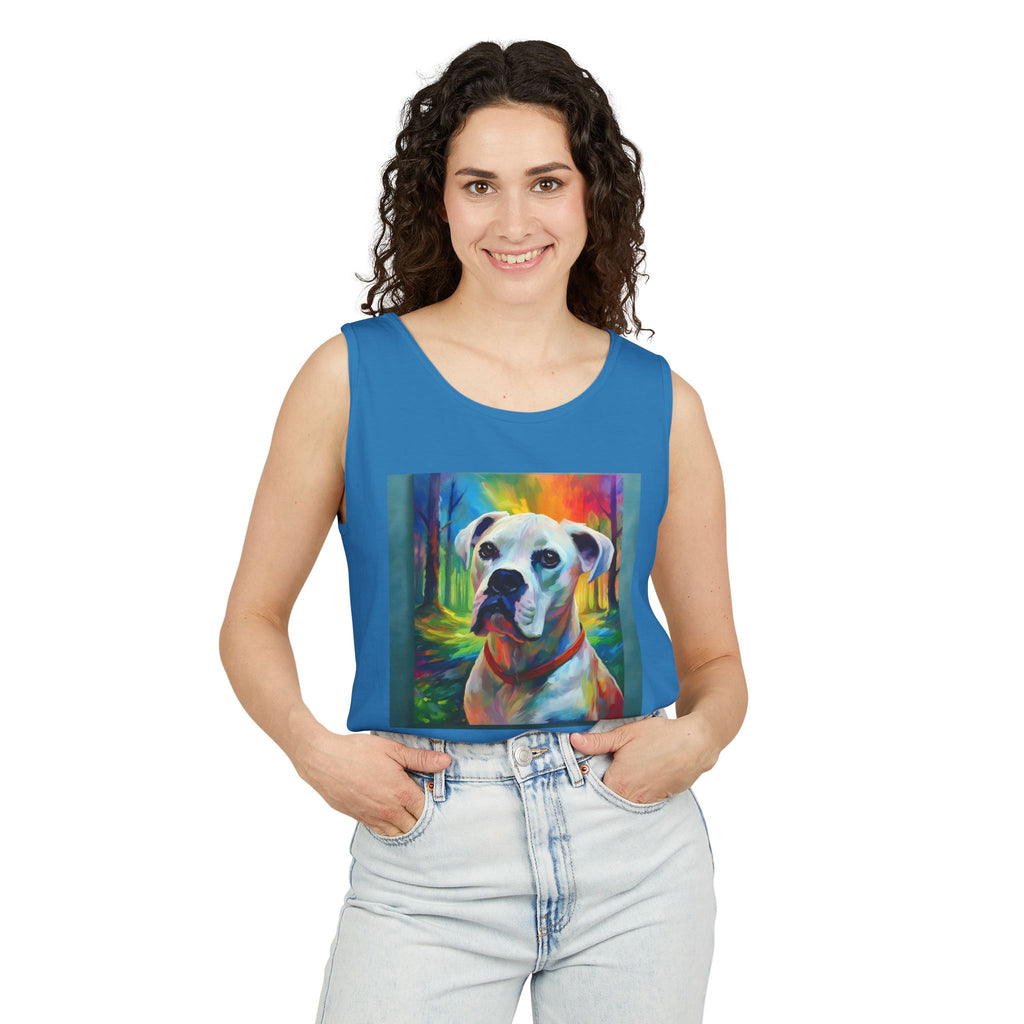 Boxer Rainbow Sky Unisex Tank Top