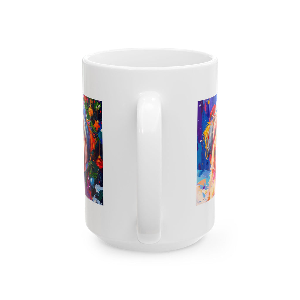 Yorkie Holiday II Ceramic Mug, (11oz, 15oz)