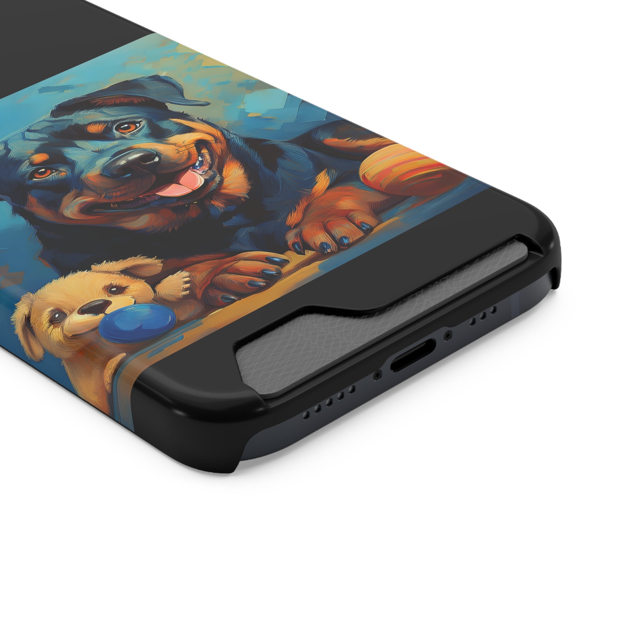 Rottweiler Phone Case with Card Holder