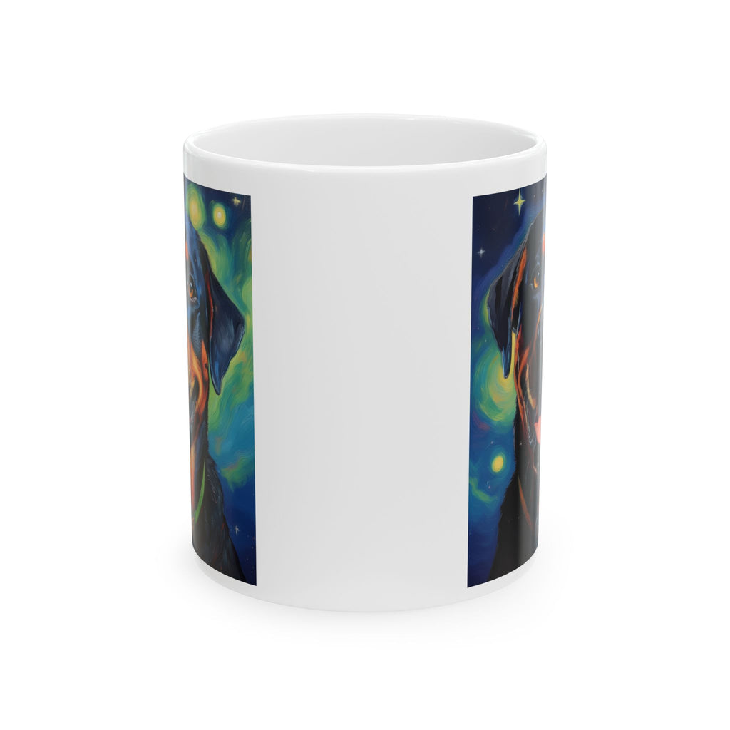 Rottweiler Stary Night Ceramic Mug, (11oz, 15oz)