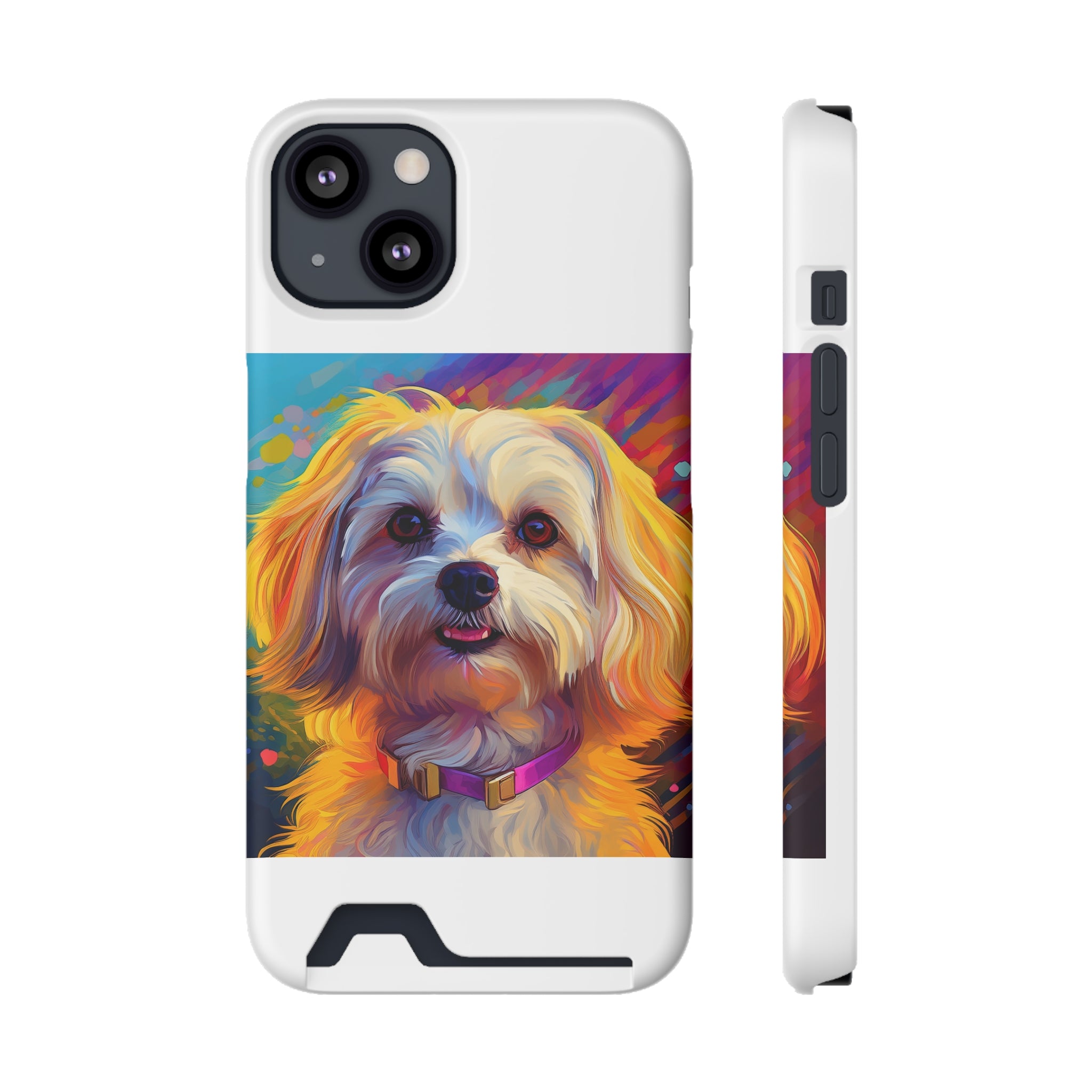 Havanese Phone Case with Card Holder