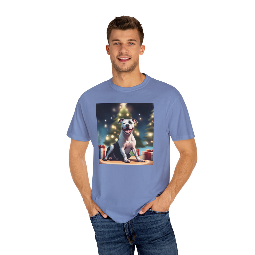 Pit Bull Holiday Unisex Garment-Dyed T-shirt