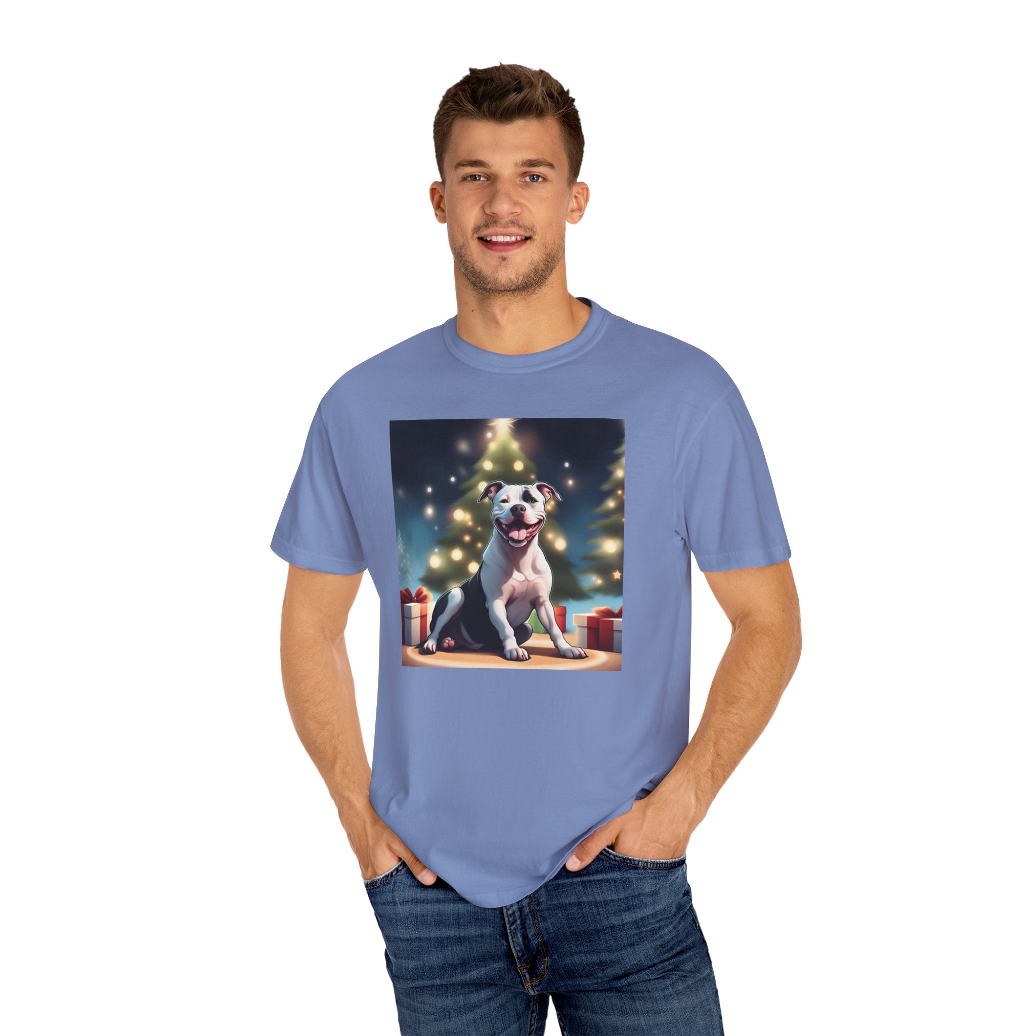 Pit Bull Holiday Unisex Garment-Dyed T-shirt