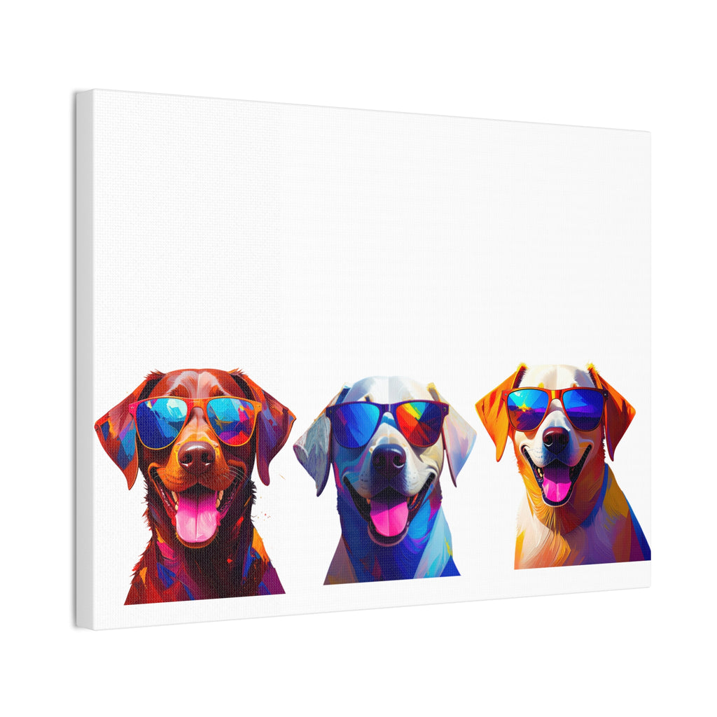 3 Labs Sunglasses Canvas Painting
