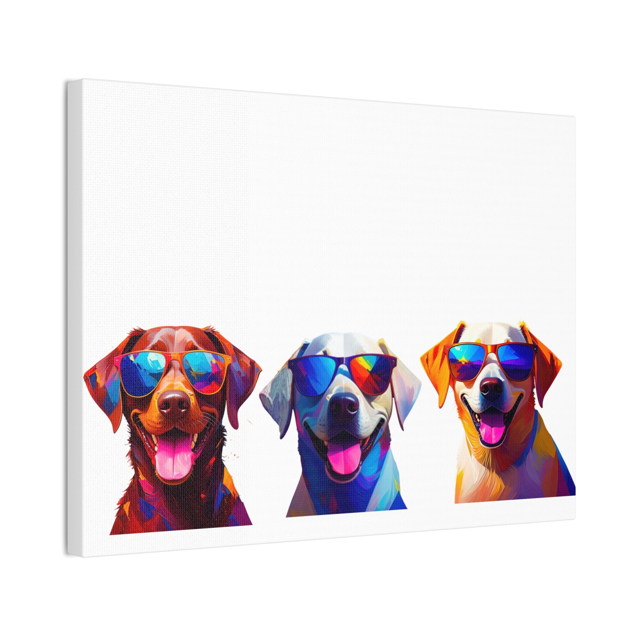 3 Labs Sunglasses Canvas Painting