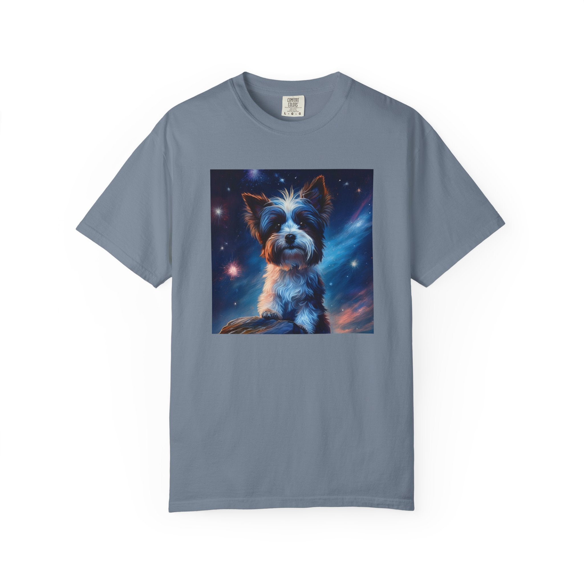 Biewer Terrier Stary Night Unisex Garment-Dyed T-shirt