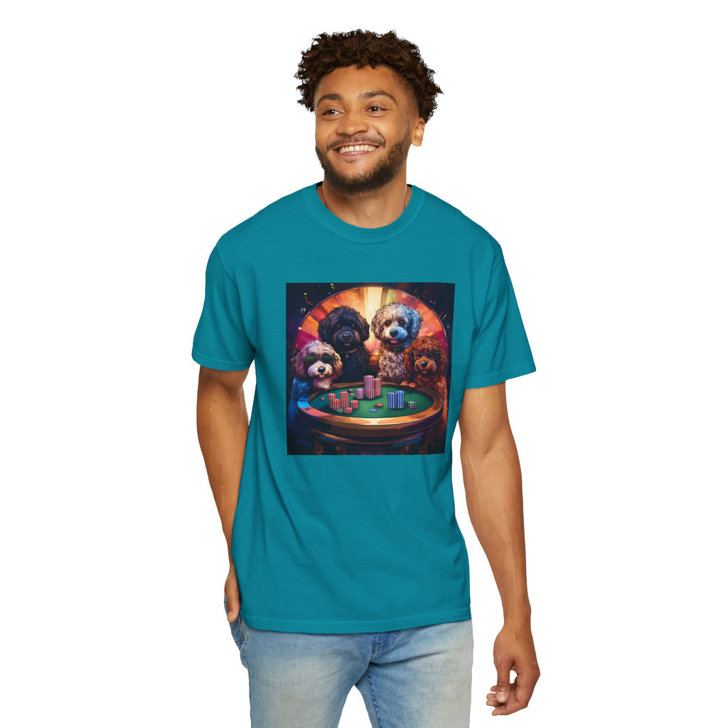 Doodle Poker Game Unisex Garment-Dyed T-shirt
