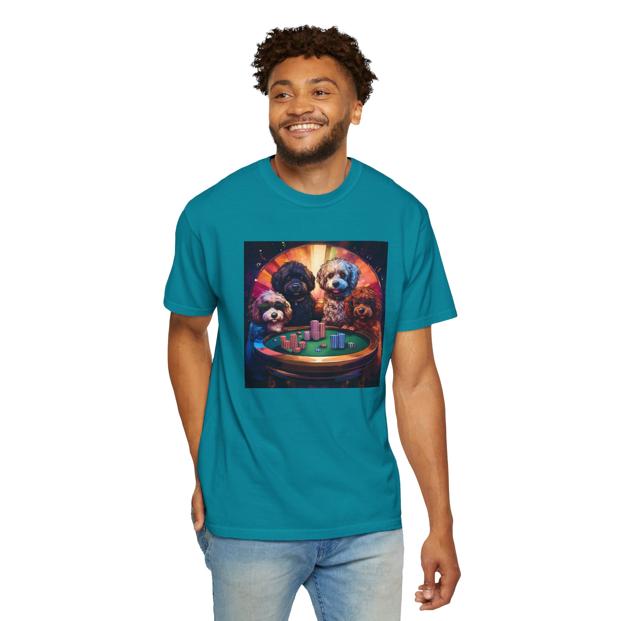 Doodle Poker Game Unisex Garment-Dyed T-shirt