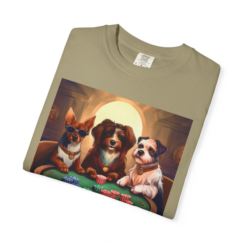 Puppy Poker Unisex Garment-Dyed T-shirt
