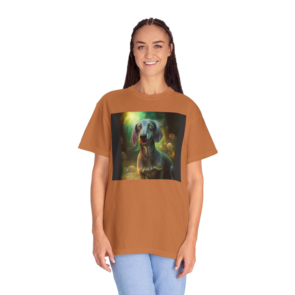 Silver Grey Dachshund Unisex Garment-Dyed T-shirt