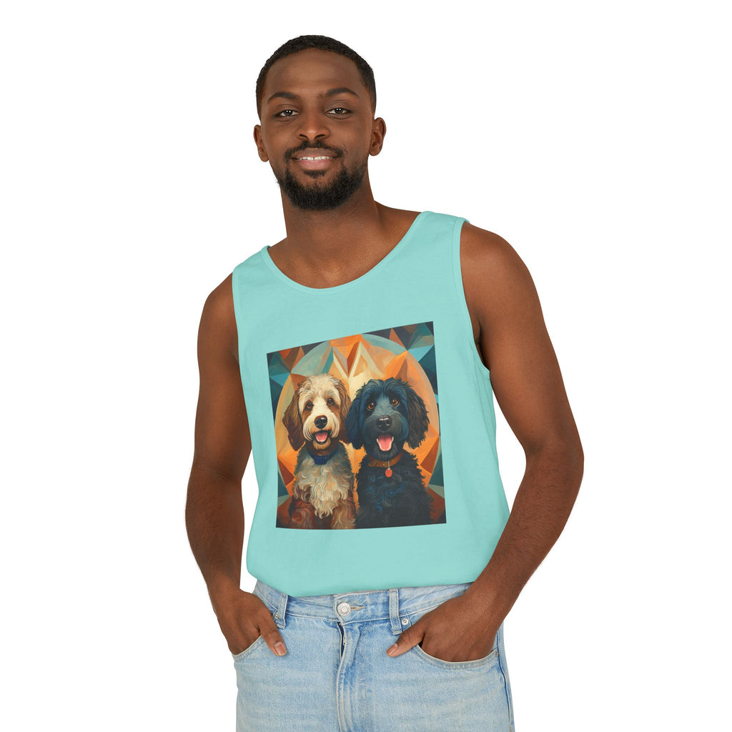 Doodles, Black & Tan Tank Top