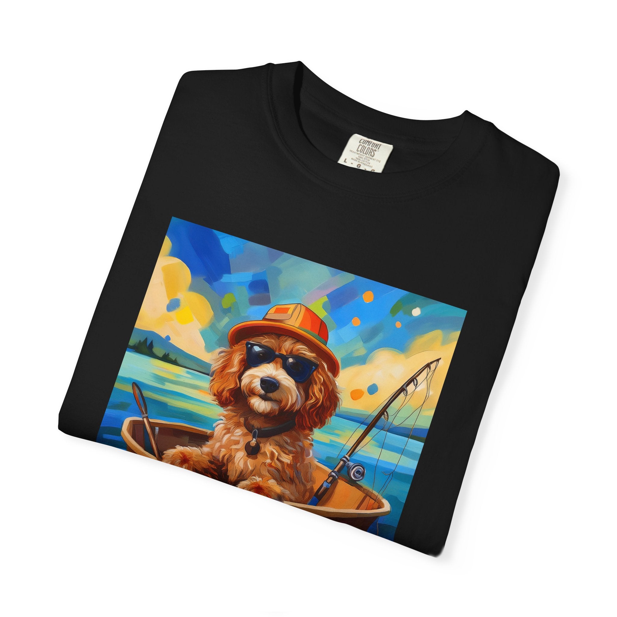 Doodle Fishing Unisex Garment-Dyed T-shirt