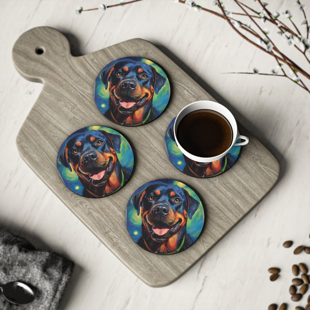 Rottweiler Stary Night Coasters