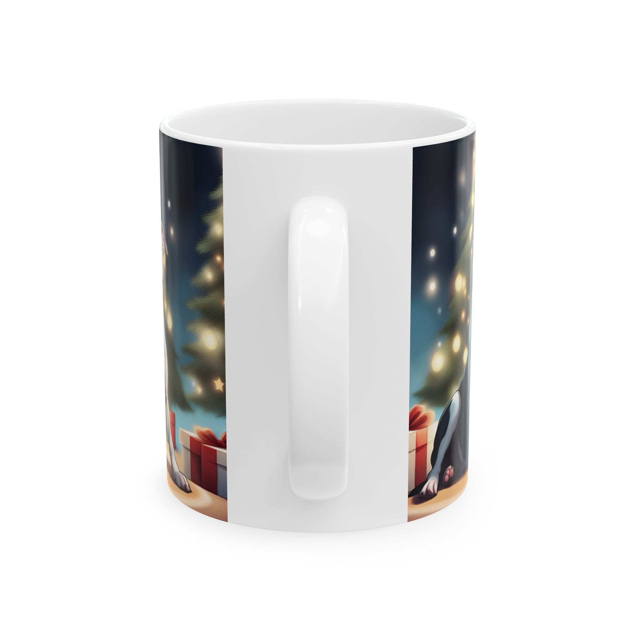 Pit Bull Holiday Ceramic Mug, (11oz, 15oz)