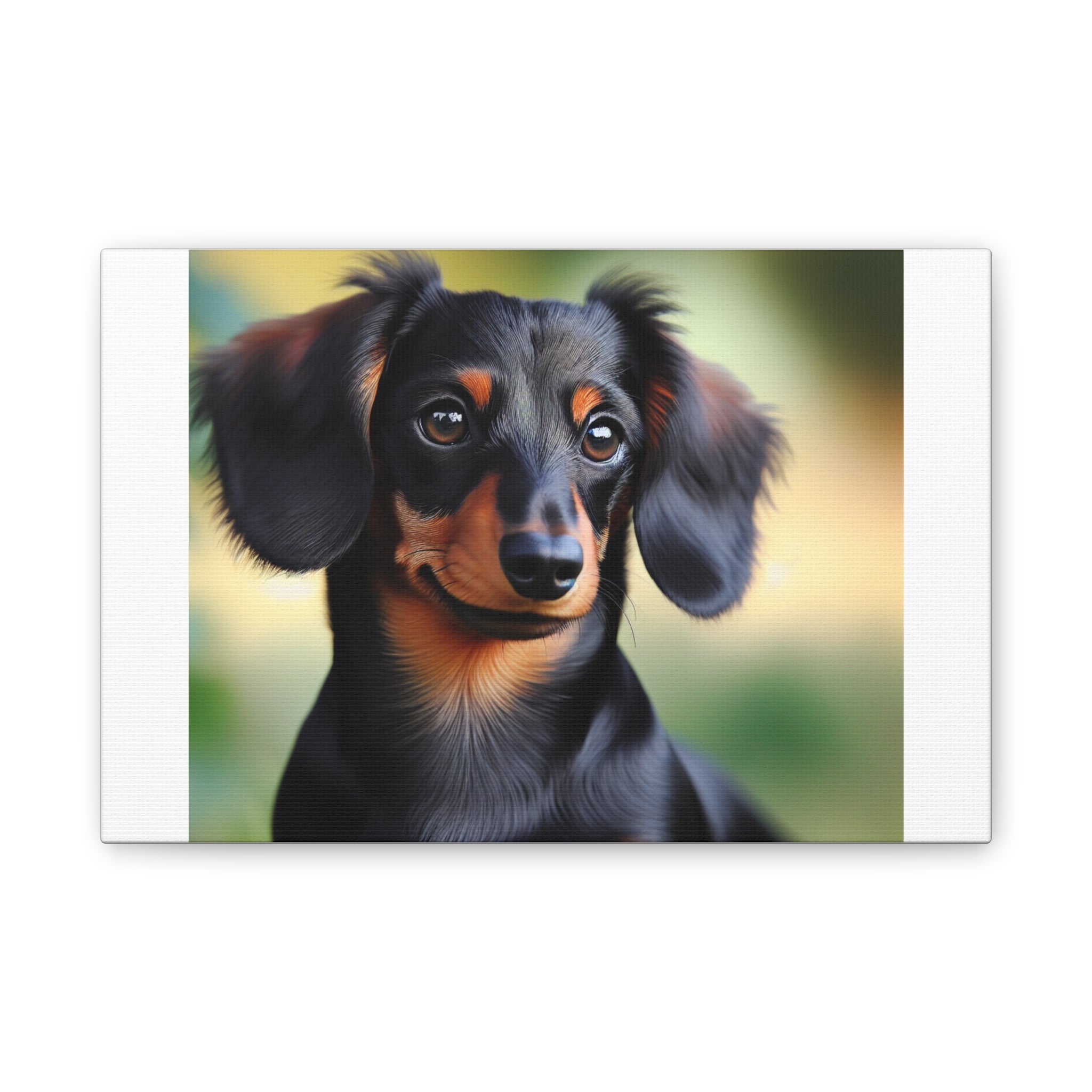 Black/Brown Dachshund Canvas Stretched, 0.75"