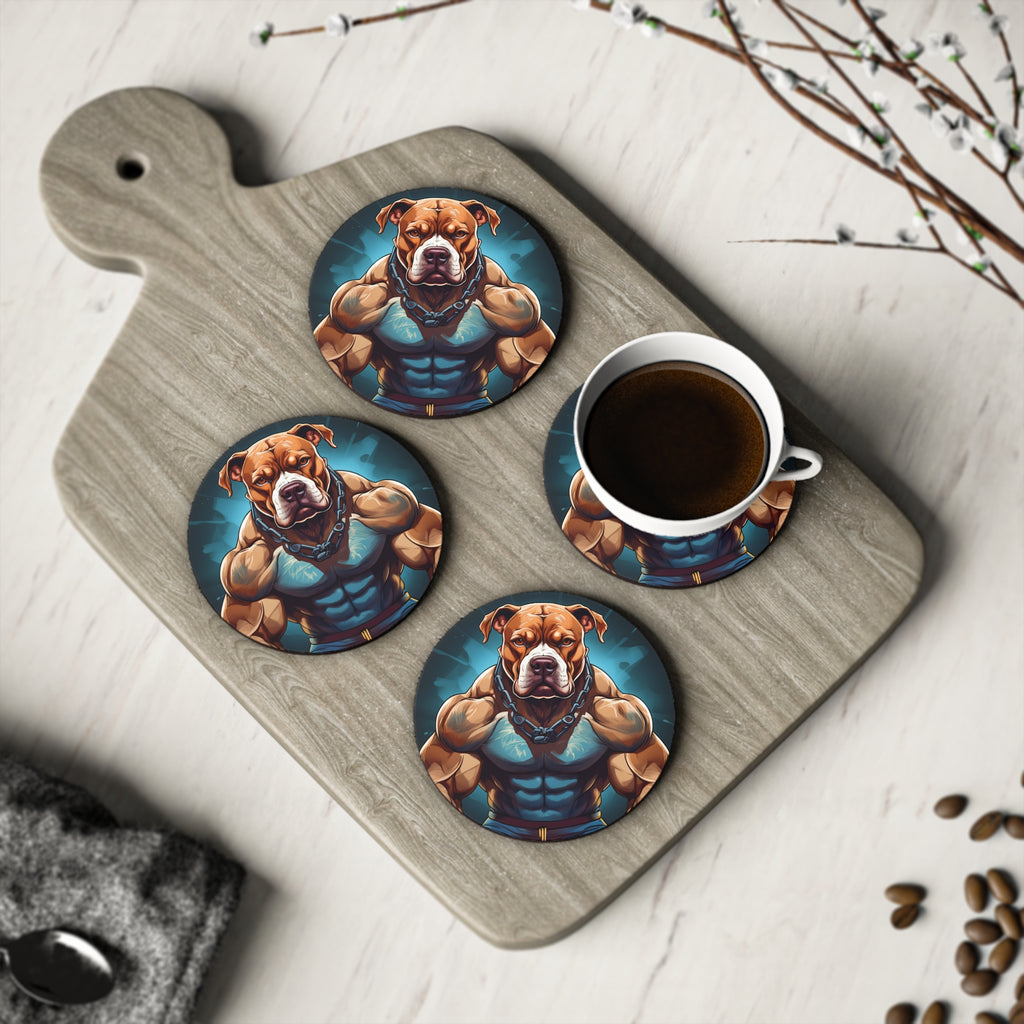 Pitbull Body Builder Coasters